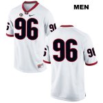 Men's Georgia Bulldogs NCAA #96 DaQuan Hawkins-Muckle Nike Stitched White Authentic No Name College Football Jersey MIR8254HU